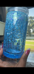 16 oz Waterfall Snowglobe tumbler